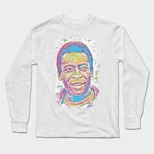 PELE - The Legend - Abstract Portrait Long Sleeve T-Shirt